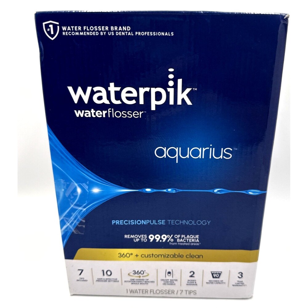 Waterpik Aquarius Water Flosser Plaque Removal Good for Implants and Braces NIP